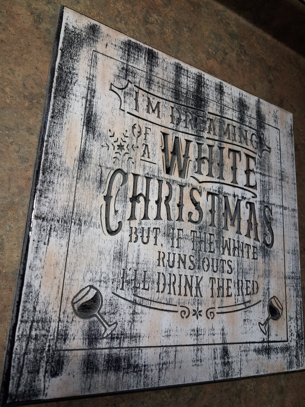 White Christmas Sign