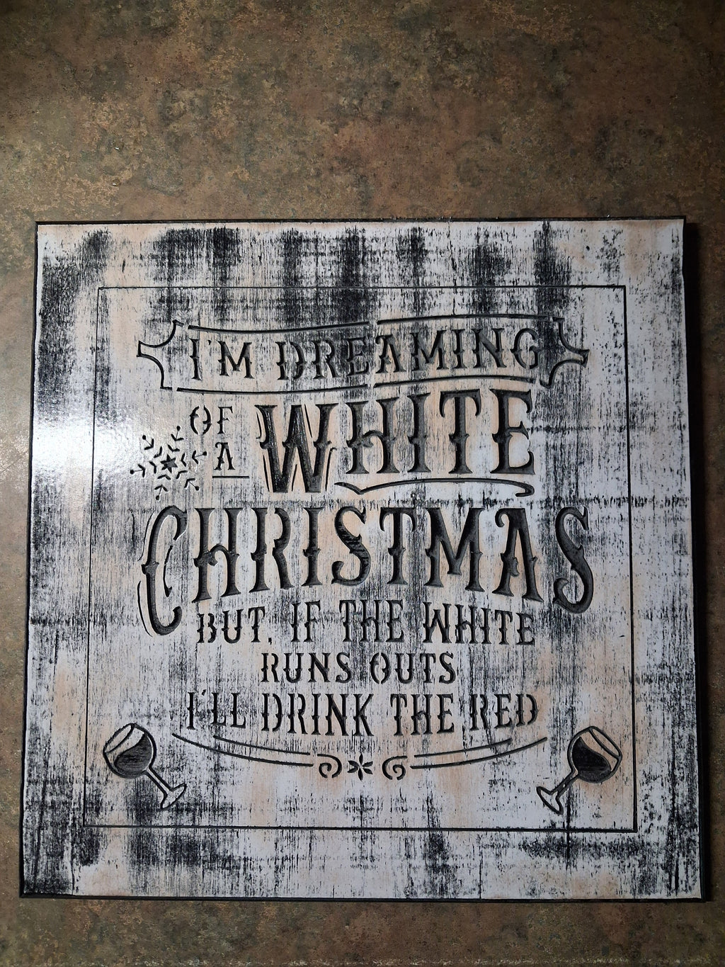 White Christmas Sign