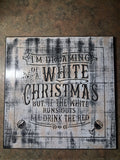 White Christmas Sign